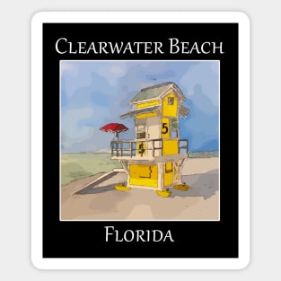 Lifeguard tower in Clearwater Beach Florida Magnet